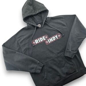 Independent Truck Company Mens L Black Ride Indy Pullover Hoodie Sweatshirt Y2K